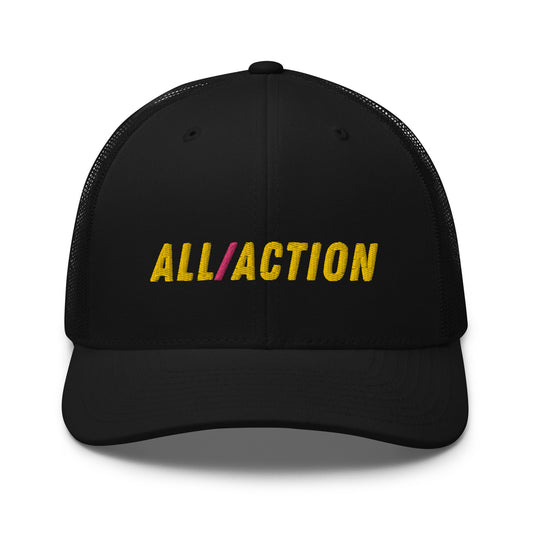 All Action Retro Trucker Cap (yellow)